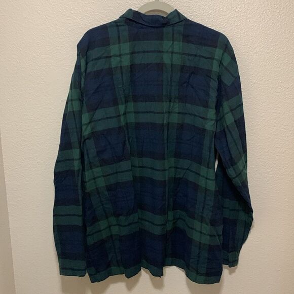 Polo Ralph Lauren Men’s Sleepwear Button Down Size XL Green Plaid - Picture 2 of 6